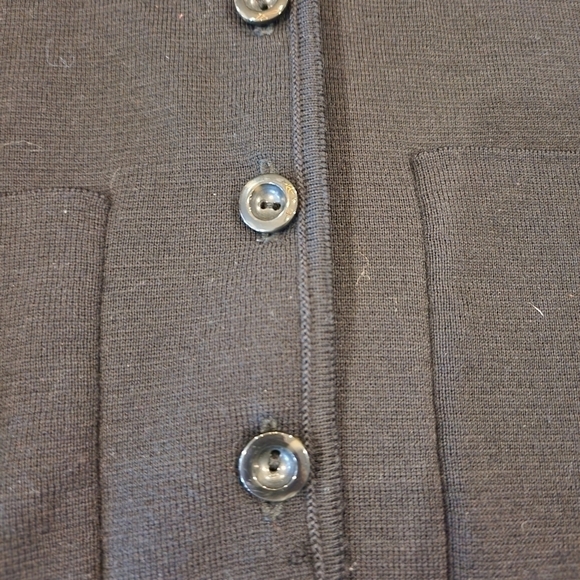 La maison de la fausse fourrure black wool fur Button Up Glam cardigan S - Picture 13 of 14